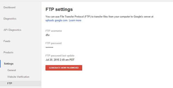 FTP-settings