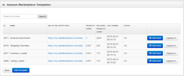 Amazon Marketpalce Ads Template in DataFeedWatch