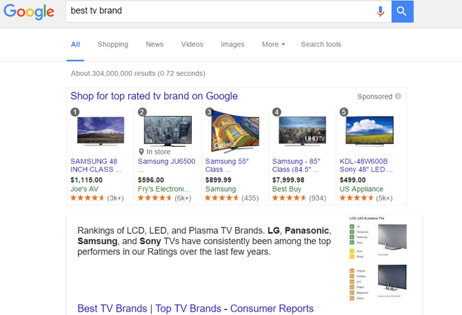 Google Shopping Channel Best TV