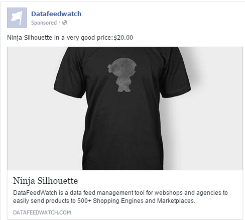 Black Shirt Facebook Dynamic Product Ad