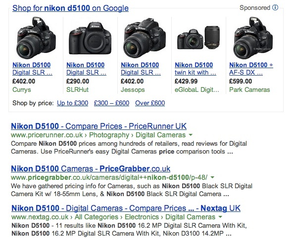 Google Shopping in Europe Camera