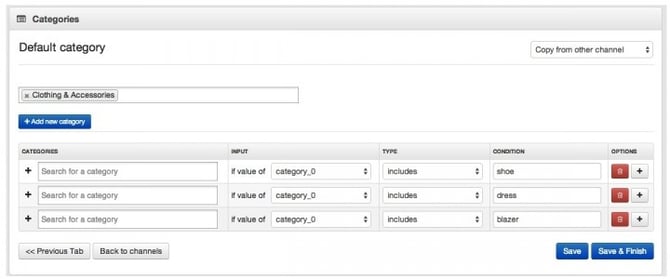 Copy Channel Default Categories