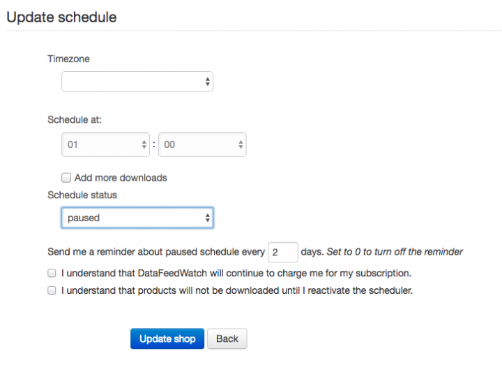 How to Pause Your Data Feed Download