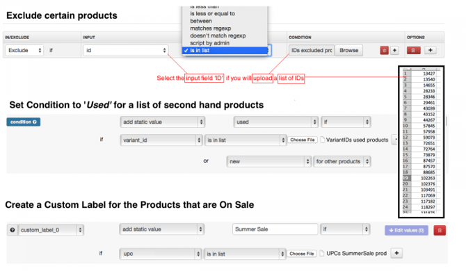 Ppply Rules In List in DataFeedWatch