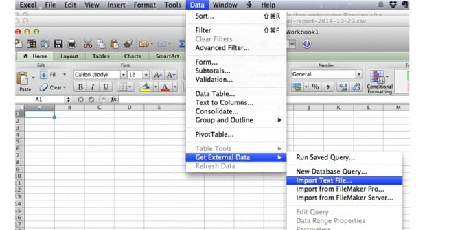 Import Data Feed CSV in Excel
