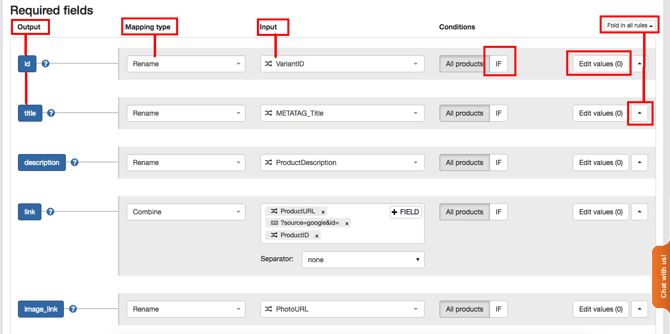 New Map Fields Rules in DataFeedWatch