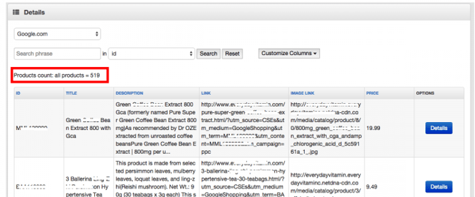 DataFeedWatch Product Show Data Feed