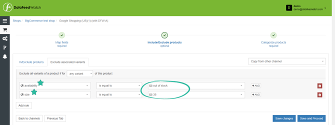 Exclude Associated Variants