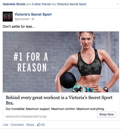 Victorias Secret Facebook Dynamic Product Ad
