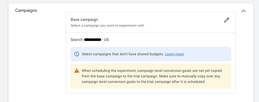 google_experiment_choose_campaigns