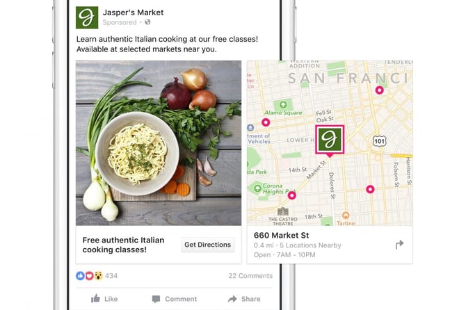 Add Map Card in Facebook Ads
