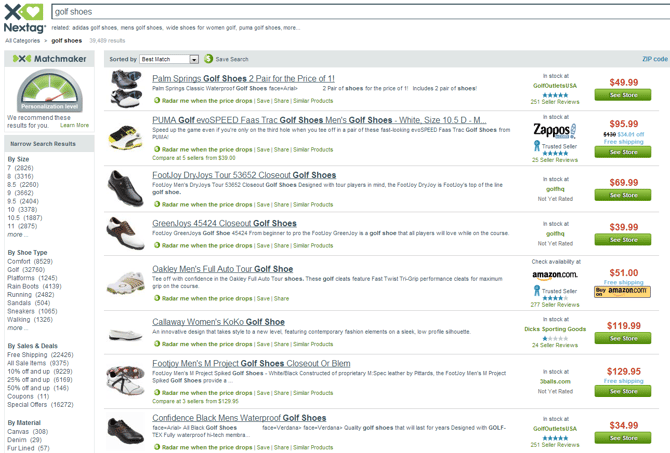 Nextag Comparison Shopping Engine Shoes