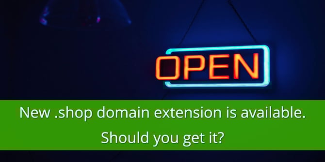 Should you get the .shop Domain Extension