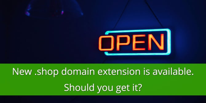 Should you get the .shop Domain Extension