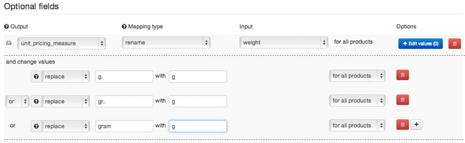 Unit Pricing Measure with Replace in DataFeedWatch