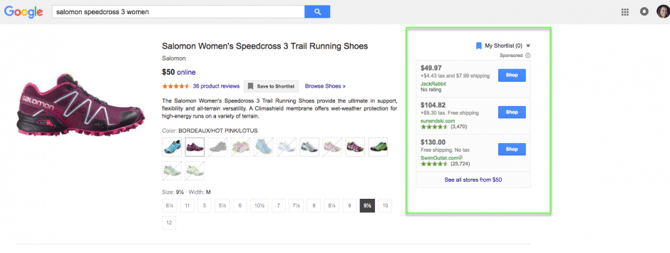 View Seller Ratings on Google Shopping