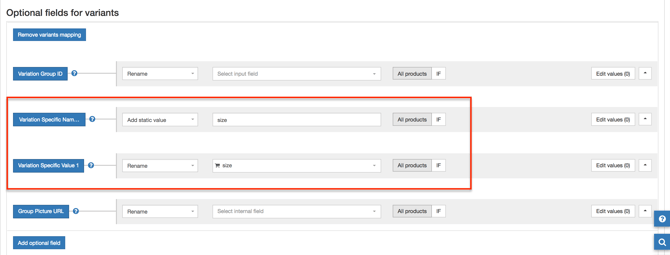 eBay Marketplace Variation Mapping