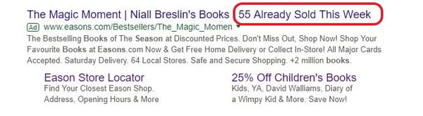 feed_driven_text_ads_promotion_showing_quantity_sold_this_week