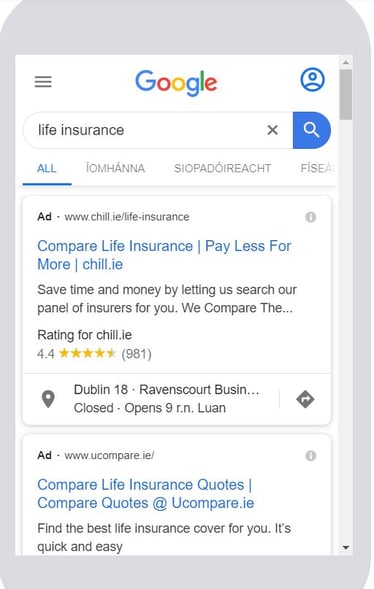 google-search-campaign-mobile-view