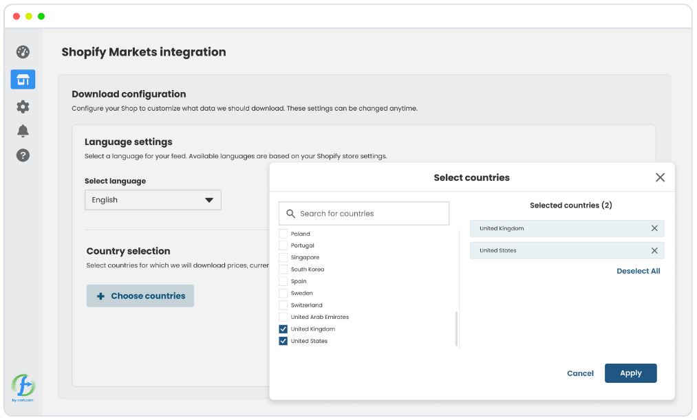 Shopify Markerts Integrations
