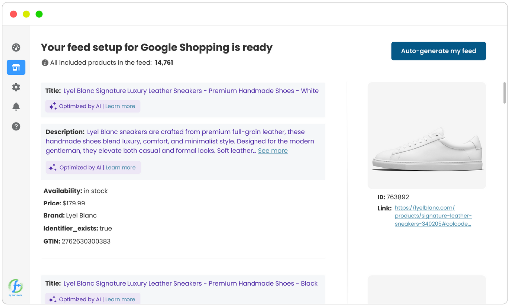 1-Click Feed Product Mapping