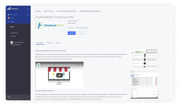Head over to the app store and search for DataFeedWatch